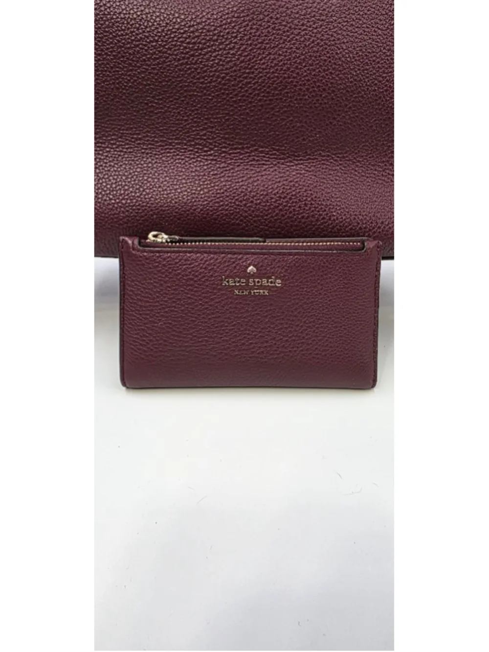Kate Spade Jackson Deep Cherrywood Satchel Purse with matching Wallet